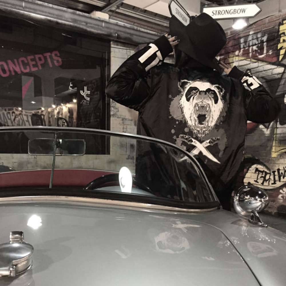 MRJ熊猫印花飞行员夹克（爷们系列）