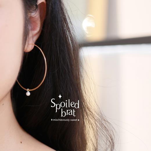 SpoiledBart Jewelry 14K注金 天然珍珠 大耳圈 商品图5
