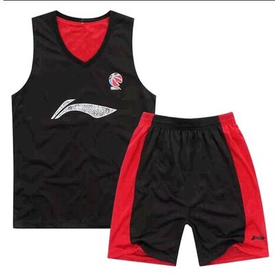 【运动服】篮球服篮球服8033双面款黑红色 商品图1