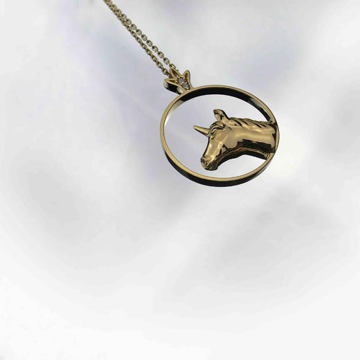 爱莎许愿工艺 神兽系列 独角兽项链 商品图1