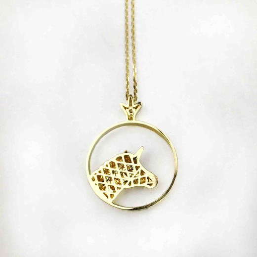 爱莎许愿工艺 神兽系列 独角兽项链 商品图2