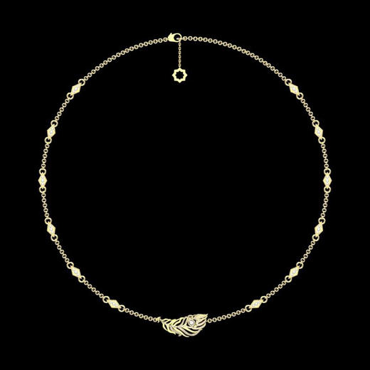 爱莎许愿工艺 羽毛系列 羽毛项链 商品图2