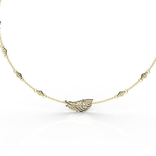 爱莎许愿工艺 羽毛系列 羽毛项链 商品图0