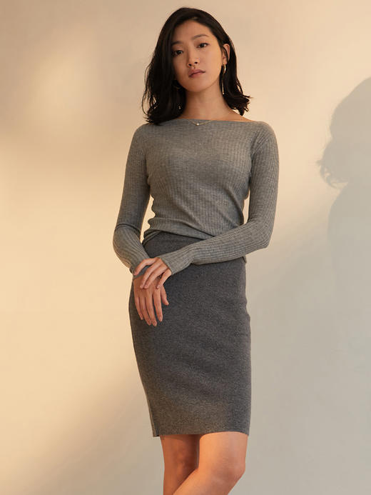 米拉诺系列  羊绒一步裙 商品图0