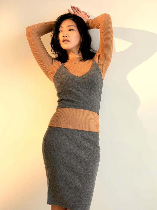 米拉诺系列  羊绒一步裙 商品图2