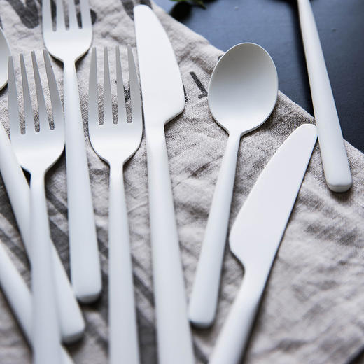 摩登主妇不锈钢白色刀叉勺系列西餐餐具牛排刀叉套装家用刀叉勺1 商品图1