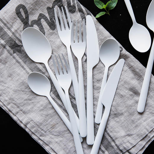摩登主妇不锈钢白色刀叉勺系列西餐餐具牛排刀叉套装家用刀叉勺1 商品图0