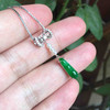 翡翠冰种阳绿福豆18k白金钻石镶嵌 商品缩略图8