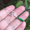 翡翠冰种阳绿福豆18k白金钻石镶嵌 商品缩略图7