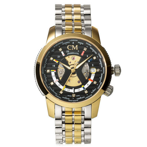 瑞士cm世界时区男士机械腕表货号120841