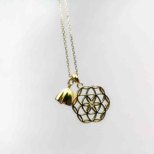 爱莎许愿工艺 生命之花系列 莲蓬项链 商品图2