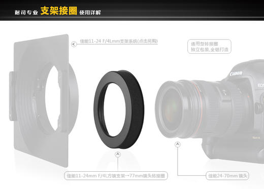 NiSi 耐司 佳能11-24mm方镜支架转77 82mm口径镜头转接圈 转接环 商品图2