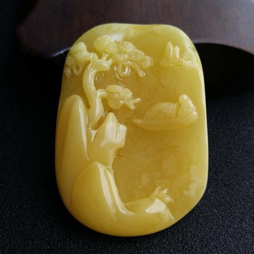 【41909】蜜蜡山水画吊坠