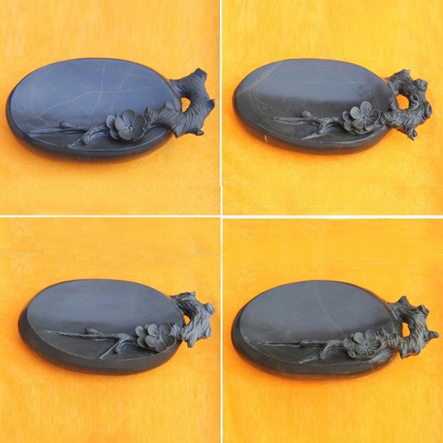 【徐公砚•寒梅雕】中华自然砚，20年老技师胡京光作品，珍贵天然矿石精雕寒梅，随机发售，全国包邮