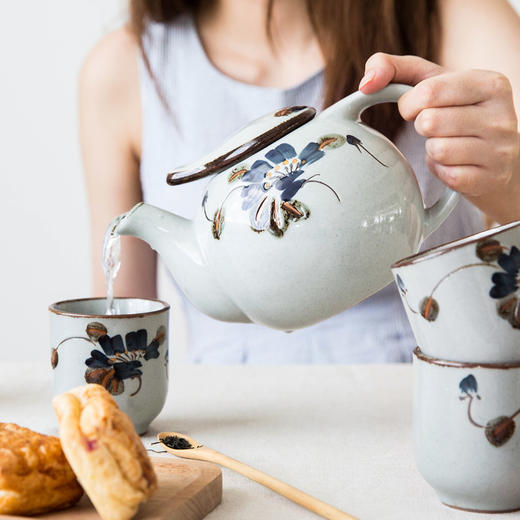 摩登主妇日式简约茶壶陶瓷茶器茶壶茶杯功夫茶具大容量水壶泡茶器 商品图1