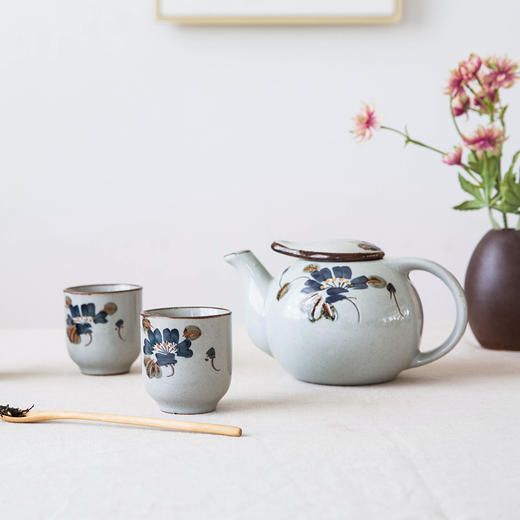 摩登主妇日式简约茶壶陶瓷茶器茶壶茶杯功夫茶具大容量水壶泡茶器 商品图0