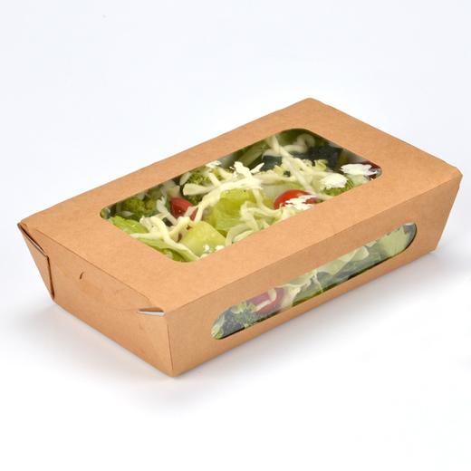 喇叭花沙拉盒一次性牛皮防水纸餐盒水果沙拉便当外卖打包盒快餐盒 商品图2