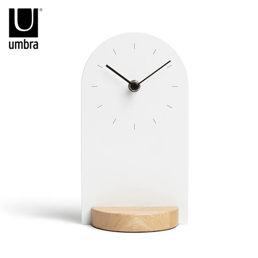 Umbra有时台钟欧式客厅卧室简约时钟创意钟表摆件个性实木座钟 商品图0