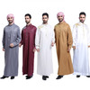 穆斯林男士绣花立领长袍，礼拜服 商品缩略图5