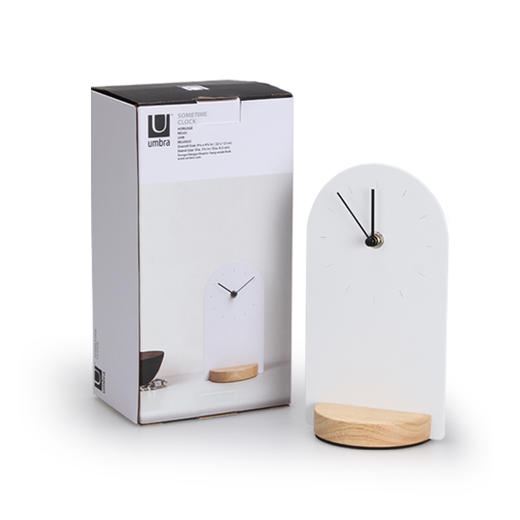 Umbra有时台钟欧式客厅卧室简约时钟创意钟表摆件个性实木座钟 商品图4