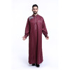 穆斯林男士绣花立领长袍，礼拜服 商品缩略图3