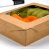 喇叭花沙拉盒一次性牛皮防水纸餐盒水果沙拉便当外卖打包盒快餐盒 商品缩略图3