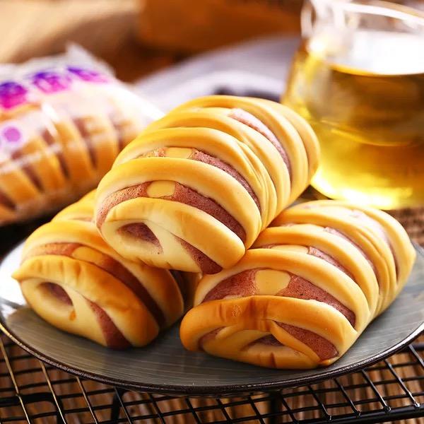 然利紫薯面包夹心早餐蛋糕5斤装