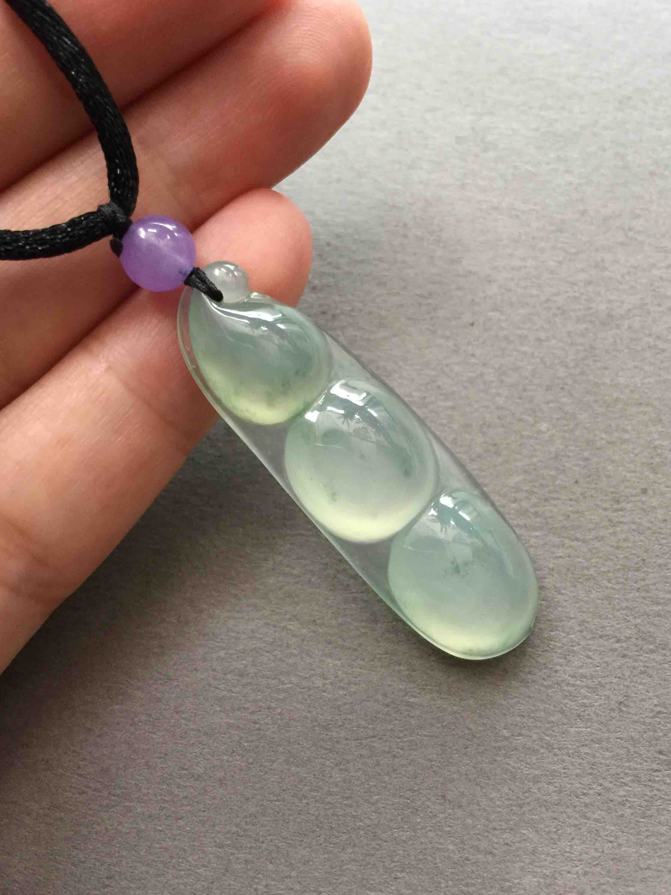 翡翠冰种飘花大福豆