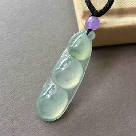 翡翠冰种飘花大福豆