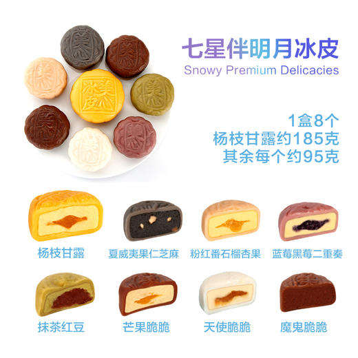 香港原装进口美心冰皮七星伴明月港版港式冰皮月饼中秋礼盒