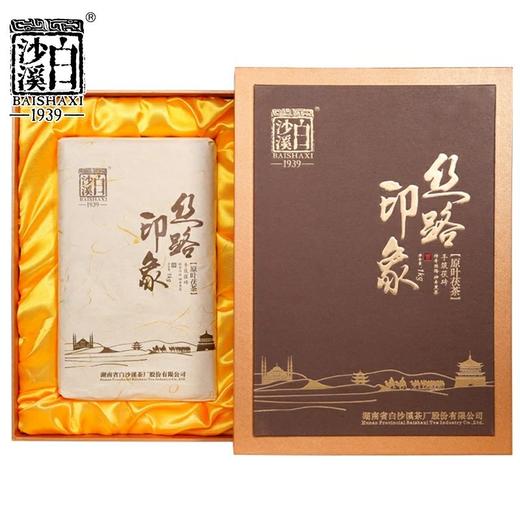 安化黑茶 白沙溪手筑原叶金花茯茶 限量丝路印象野生茯砖茶2斤装 商品图1