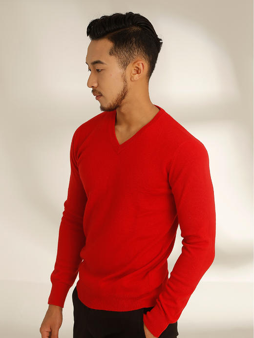 Vodka 伏特加 男士V领羊绒衫 商品图4