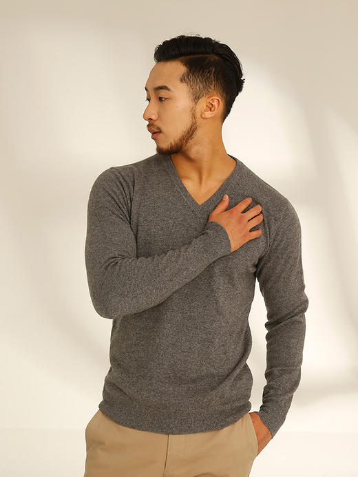 Vodka 伏特加 男士V领羊绒衫 商品图1