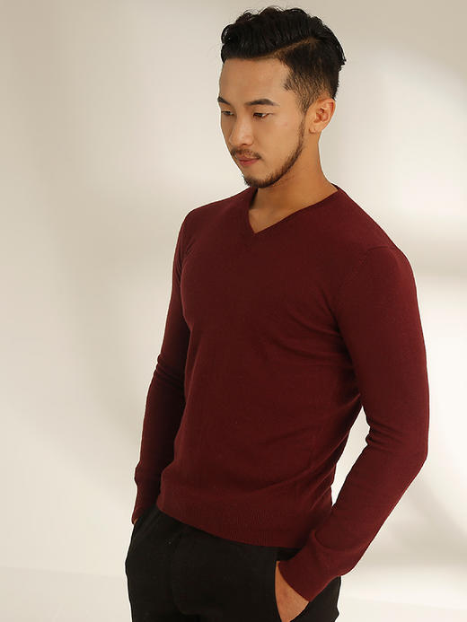 Vodka 伏特加 男士V领羊绒衫 商品图6