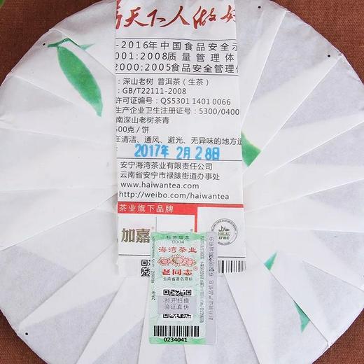 老同志普洱茶生茶 饼茶 2017年 171批深山老树茶 500g 商品图1