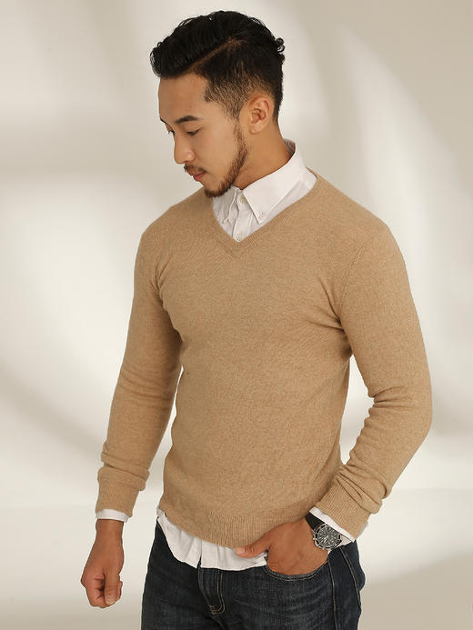 Vodka 伏特加 男士V领羊绒衫 商品图7