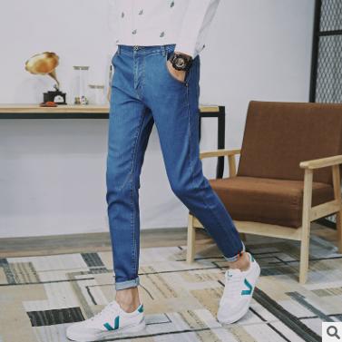 【服饰鞋包】春季男士新款小脚牛仔裤 男 韩版时尚修身牛仔九分裤休闲男裤 商品图1