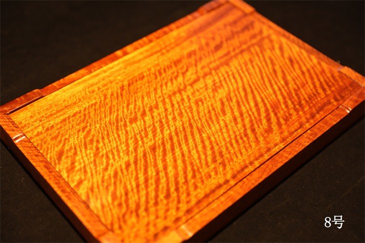 【一物一拍】缅甸花梨水波纹文盘(580包邮) - 5833红木导购网