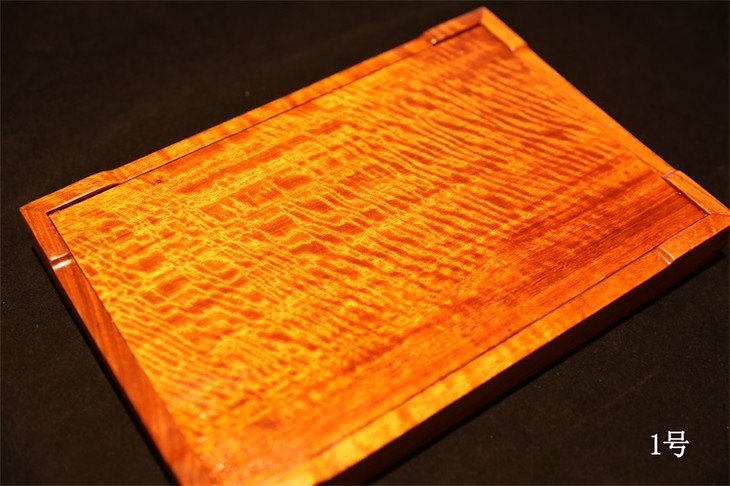 【一物一拍】缅甸花梨水波纹文盘(580包邮) - 5833红木导购网