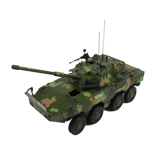 105mm轮式自行突击炮军事模型1:22轮式装甲车坦克车合金战车收藏 商品图0