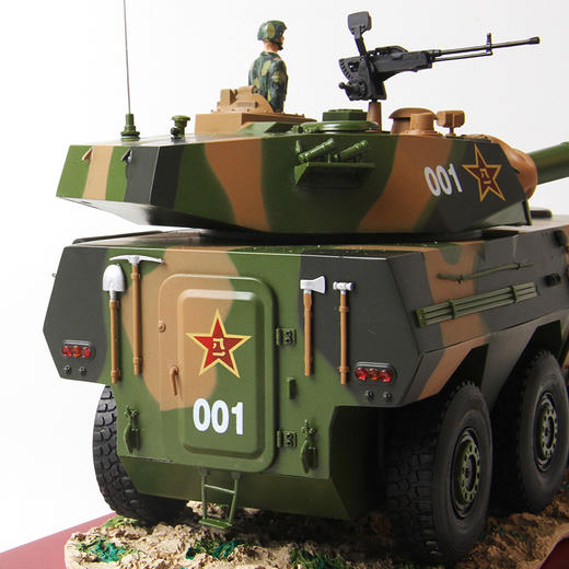 1:24中国100mm轮式自行突击炮 静态合金轮式装甲车模型 车模玩具 商品图4