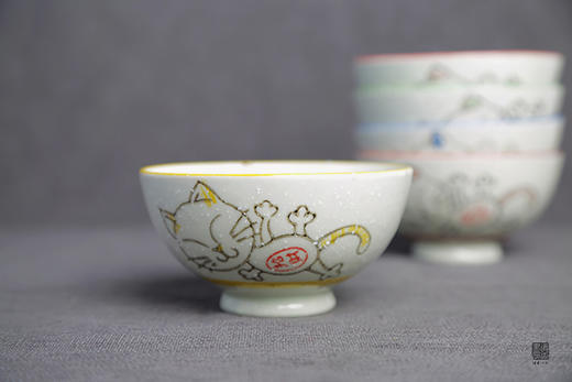 包邮 日本伊贺烧和风系 手绘陶瓷碗五个套装 商品图5