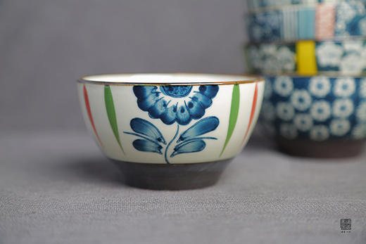 包邮 日本伊贺烧和风系 手绘陶瓷碗五个套装 商品图3