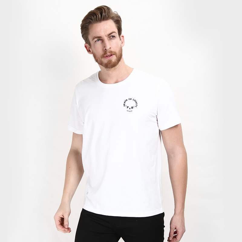 【19.9元1件】自由基地男装舒服圆领T恤大码t恤白色藏肉夏季越野青少年t恤