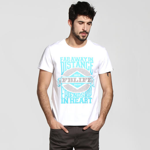 【19.9元1件】自由基地男薄款圆领T恤高街t恤男短袖潮流夏季越野男装打底衫 商品图0