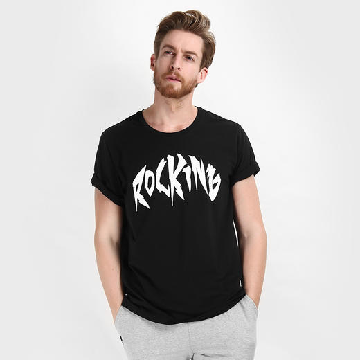 【19.9元1件】自由基地男拼接撞色圆领T恤街头 t恤 男 嘻哈风夏季越野男装t 商品图0