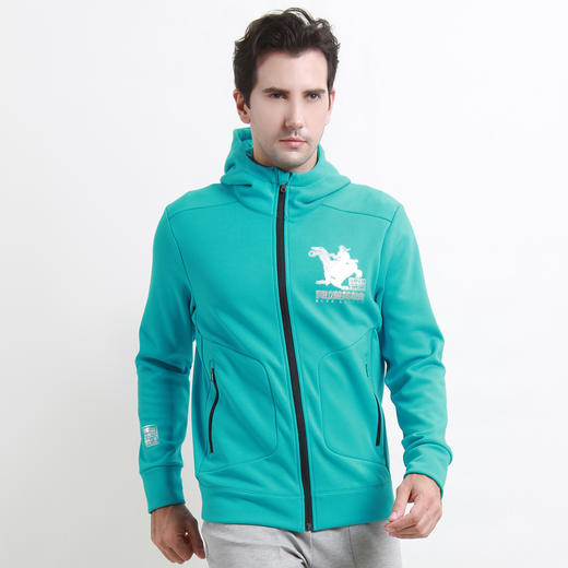 [39.9一件] 越野e族男装加厚卫衣抓绒卫衣捉绒保暖连帽套头卫衣 男士卫衣纯色 商品图0