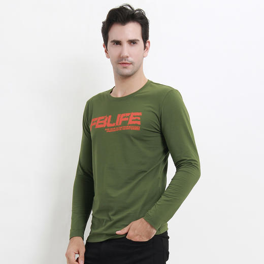【19.9元1件】简约FBLIFE印花图案长袖T恤 YMT-102A 商品图2