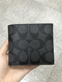 【加拿大】COACH/蔻驰钱包 男士短款对折钱夹 顺丰包邮