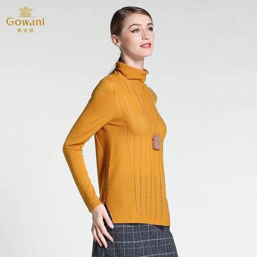 乔万尼H版高领波纹针法百搭羊毛衫E163M367 商品图1
